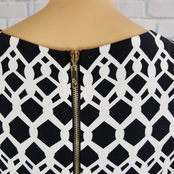 Eliza J women's size 4 zip back geo print dress - Picture 6 of 8
